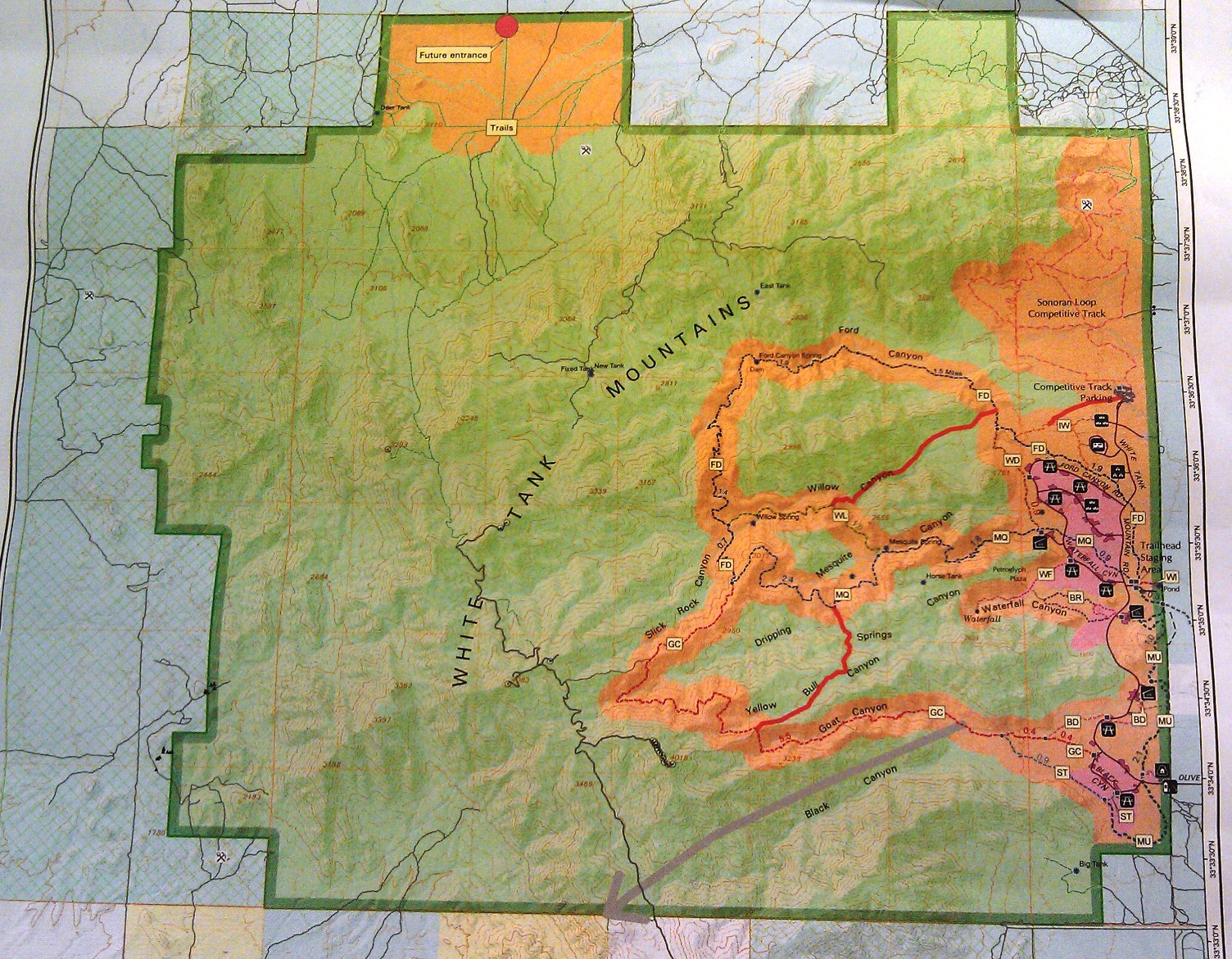 White Tank Mountain Regional Park Map White Tank Mountain Regional Park Master Plan   Aravaipa Running